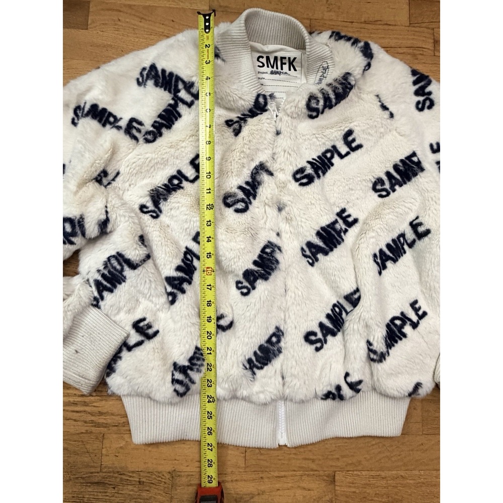 RARE Prototype SMFK Sample Fur Jacket All Over Print Zip Streetwear Collectable - Picture 8 of 16